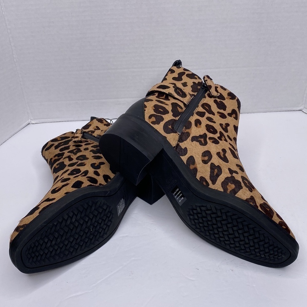 Cole Haan Womens Kimberly Waterproof Haircalf Leopard Leather Bootie Size 6 - Picture 8 of 8